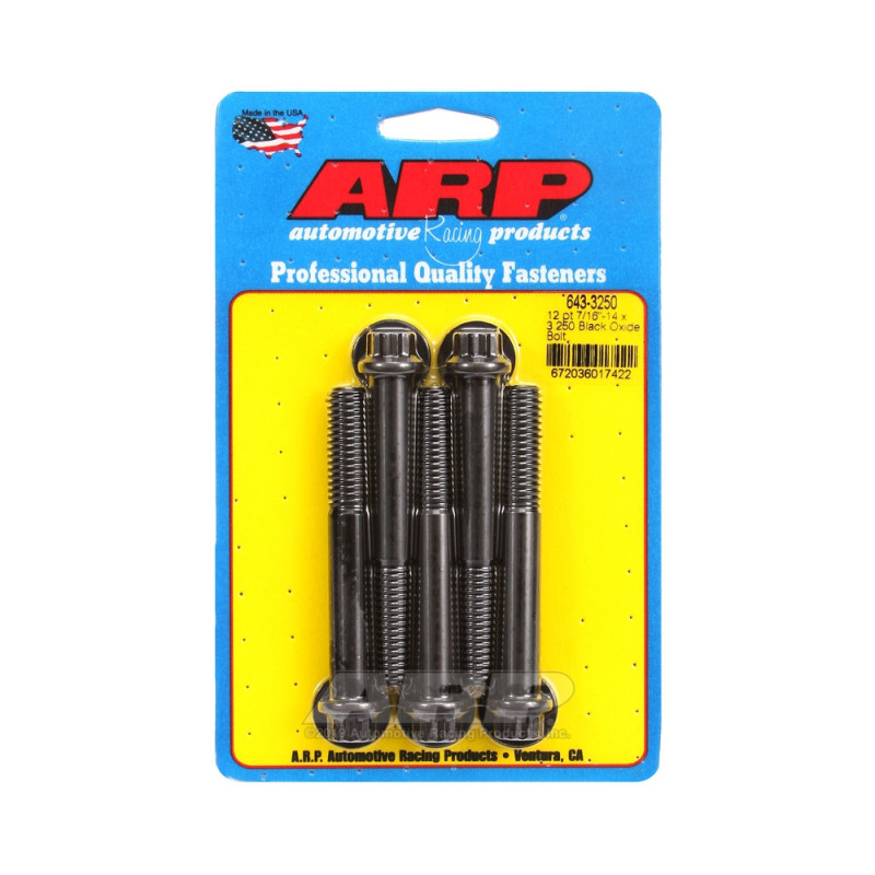 Set de șuruburi și piulițe universale ARP 7/16-14 – Black Oxyde, 12 capete, x5 - ARP-643-3250 - 643-3250 - 3666618193670